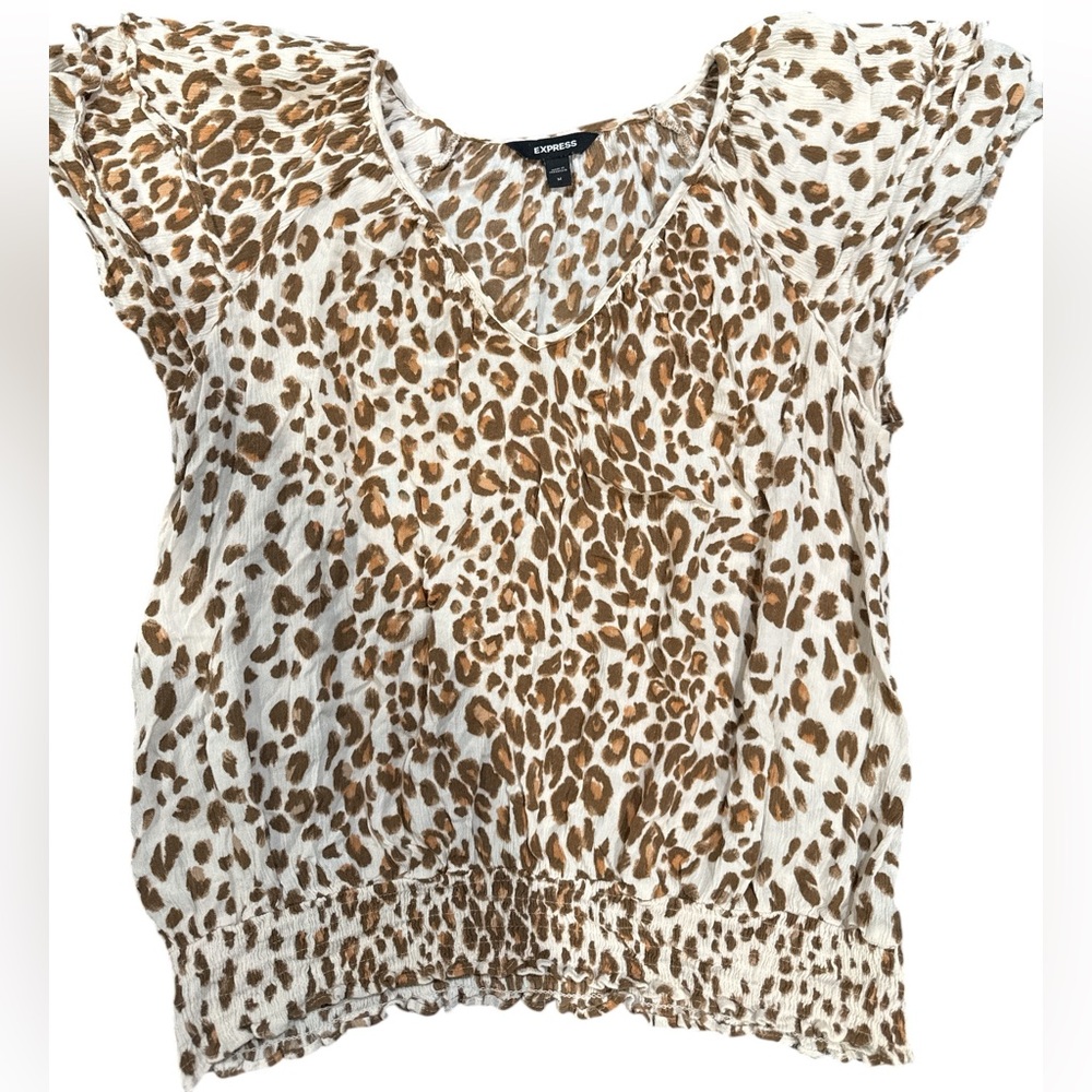 Leopard Print Blouse from Express